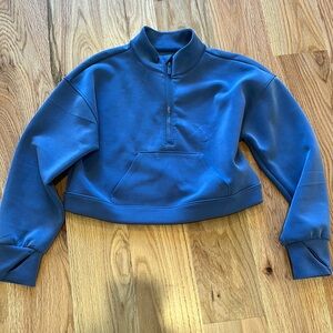 All in Motion Blue Cowl Neck Sweater